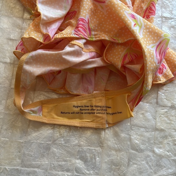 NWT Floral Ruffle One-Piece bodysuit Teddy sz S pastel yellow polka dot pink - Picture 4 of 8